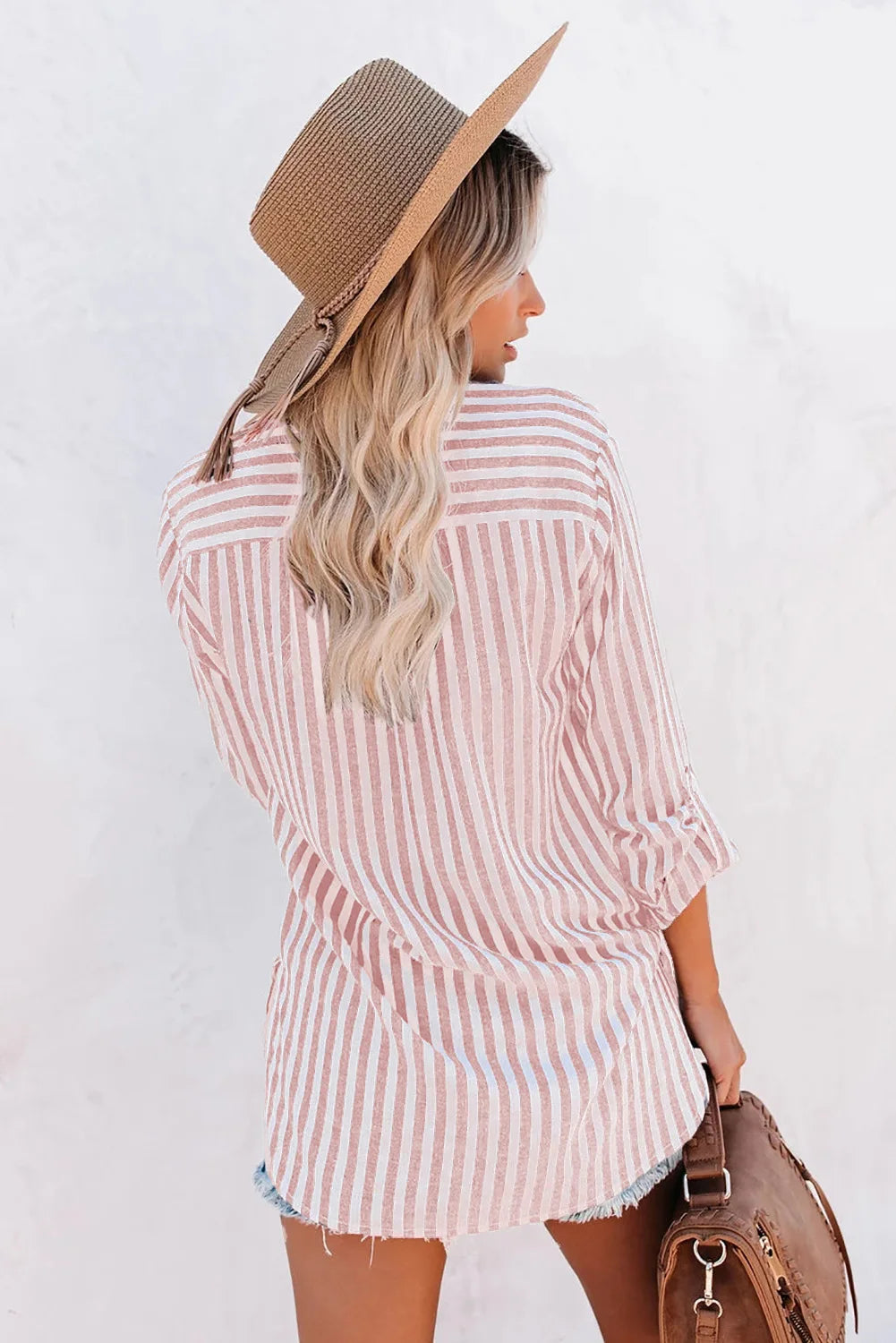 Valenzora | Klassisches gestreiftes Button-Down-Hemd für Damen