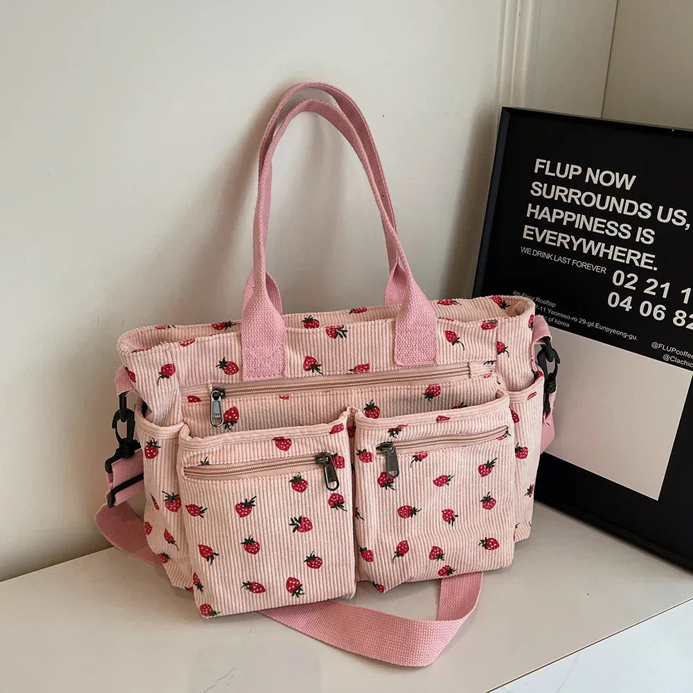 Valenzora | Erdbeer-Cordtasche