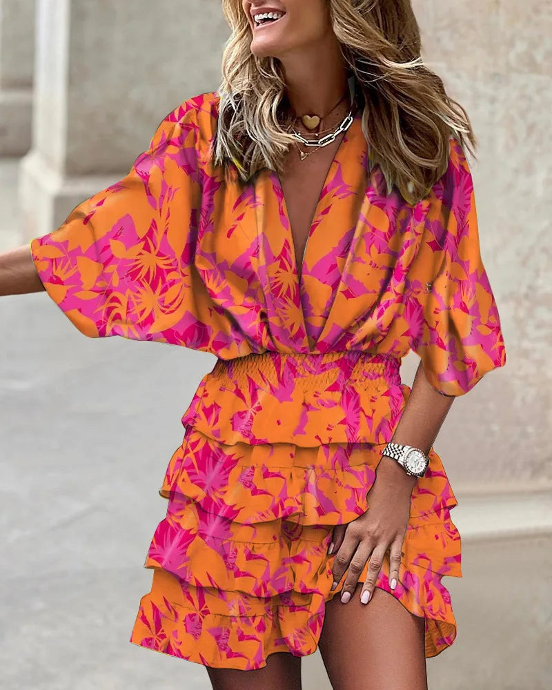 Valenzora - Stylish printed mini dress