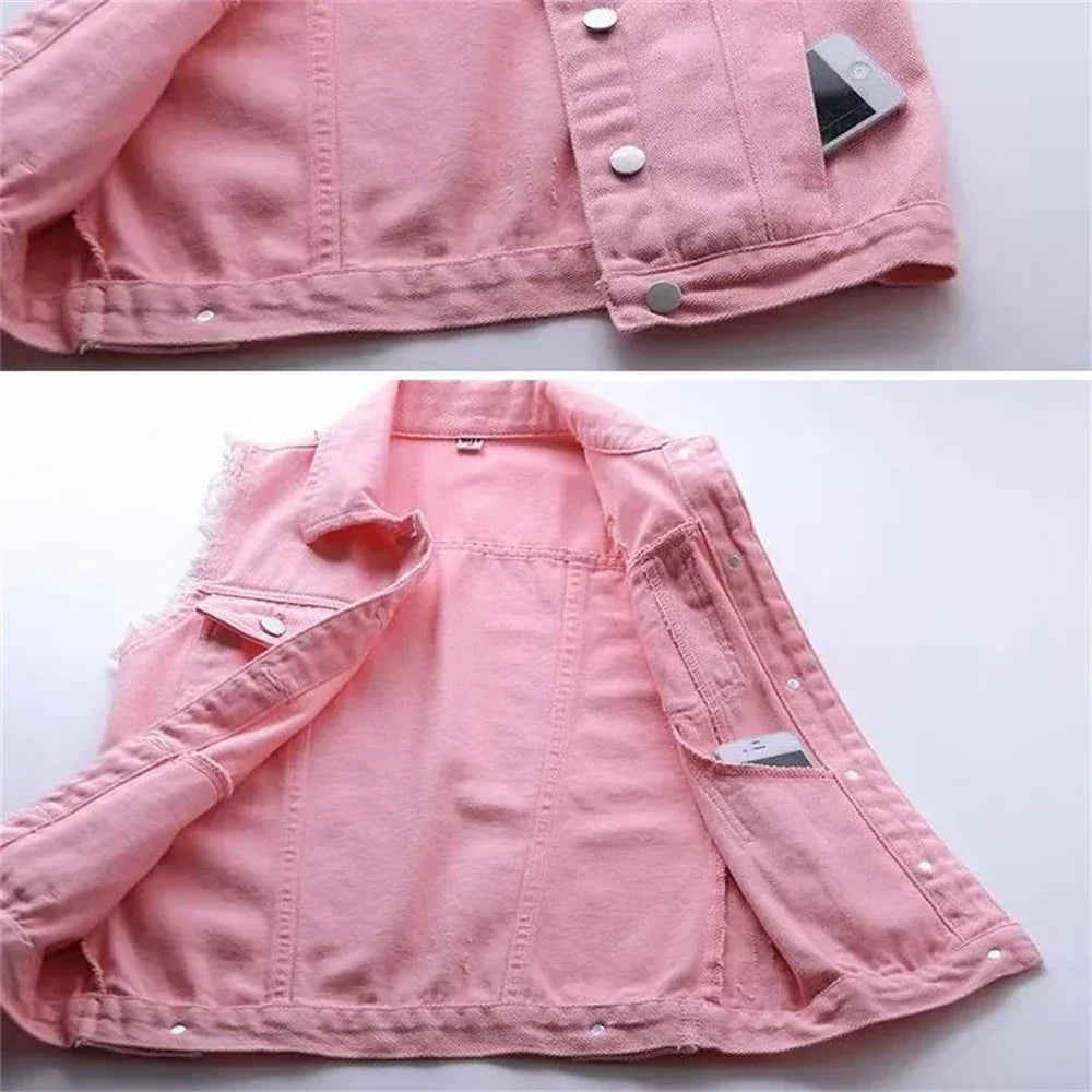Valenzora | Sleeveless denim vest for women in bright colors