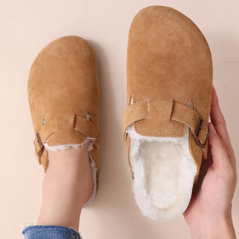 Valenzora | Women's mules – non-slip warm winter slippers