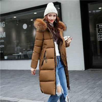 Valenzora - Women's Winter Parka - Warm coat with large hood and fur collar