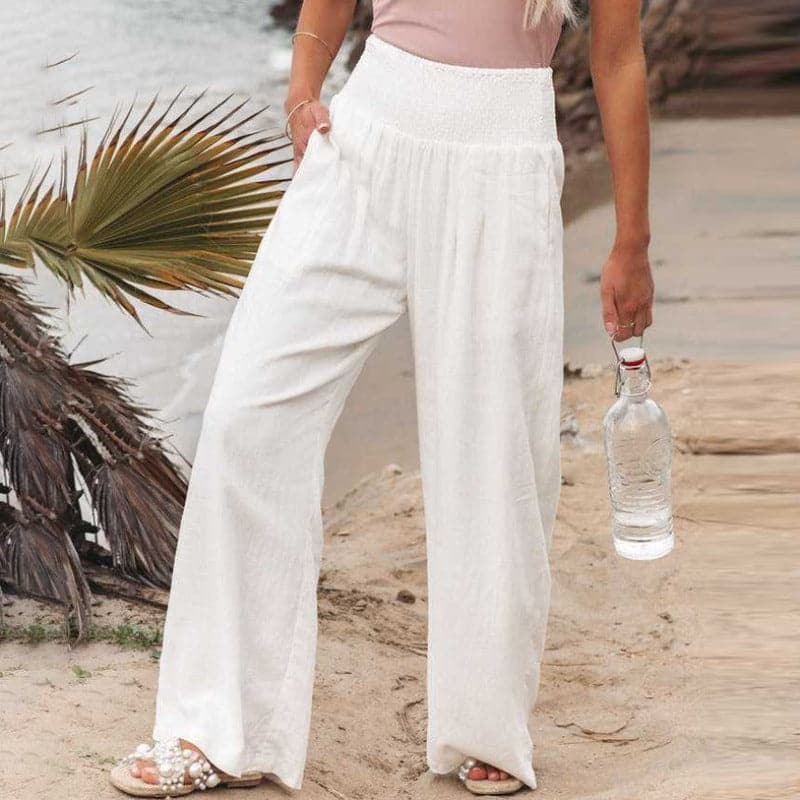 Valenzora | Lässige weite Leinenhose für Damen