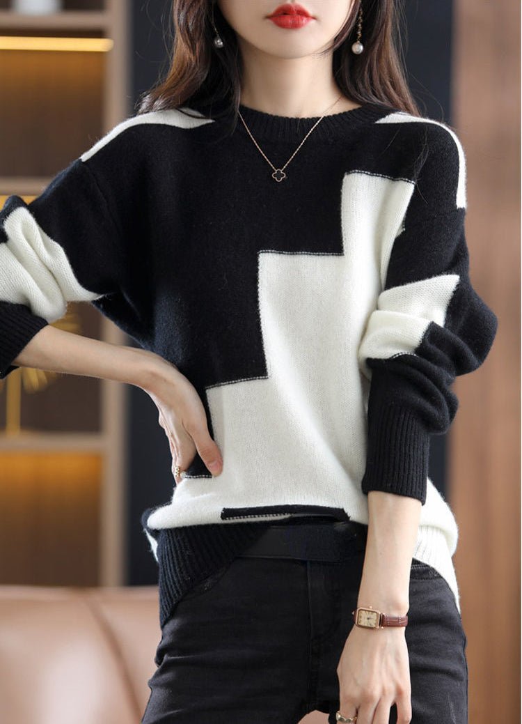 Valenzora - Knitted Casual Sweater - Women's Cozy Knit Sweater