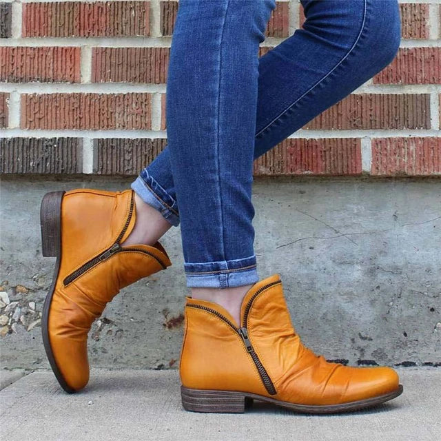 Valenzora - Women's Zipper Ankle Boots