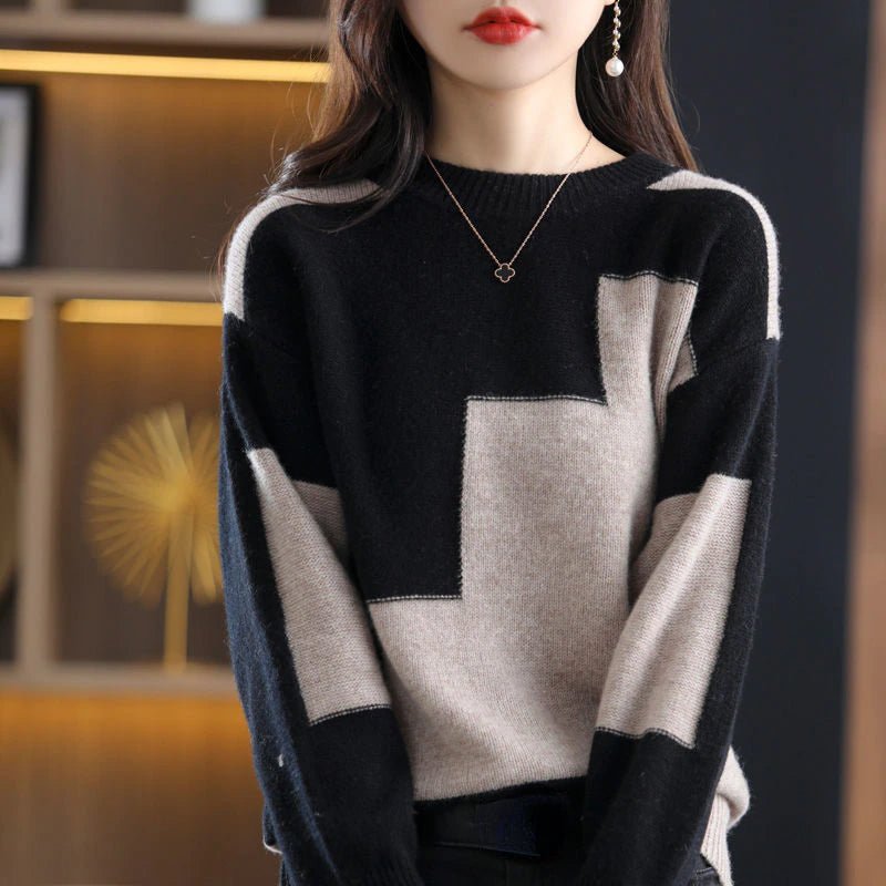 Valenzora - Knitted Casual Sweater - Women's Cozy Knit Sweater