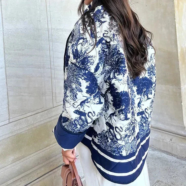 Valenzora | Elegant floral patterned jacket