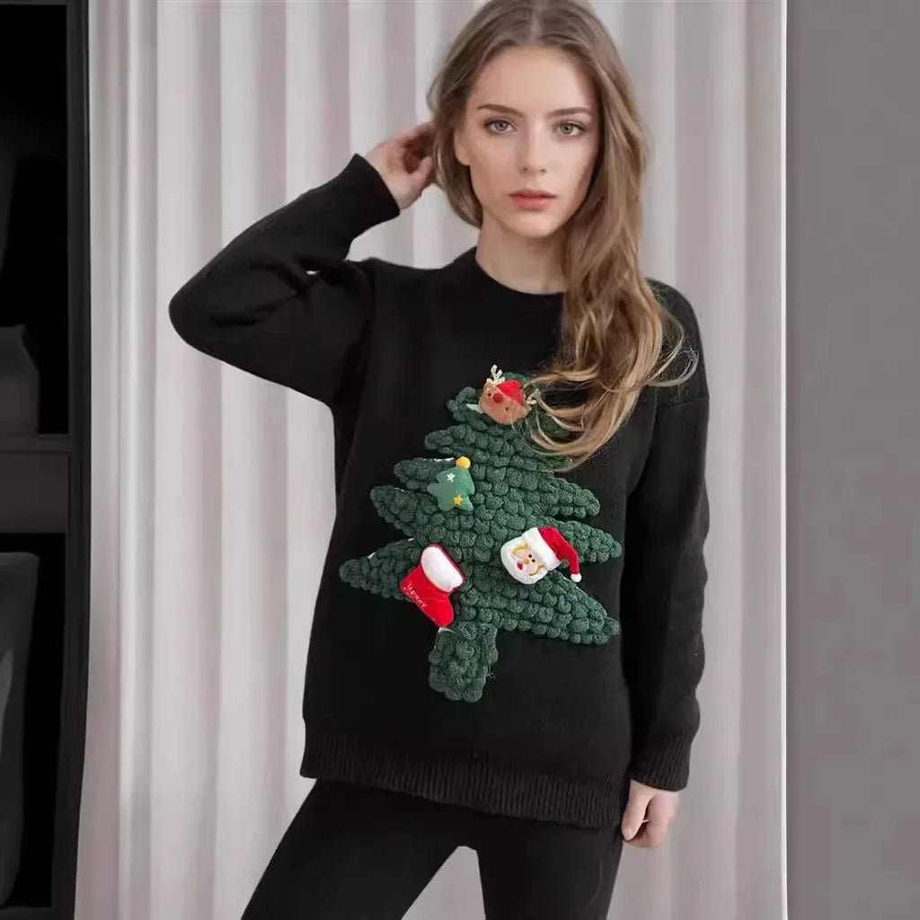 Valenzora - Ugly Christmas sweater - Hyggelig trøje with 3D details and juletema