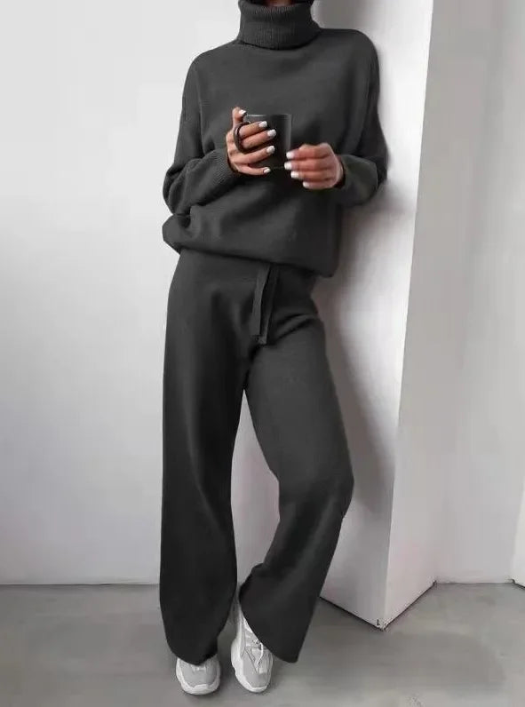 Valenzora - Turtleneck Long Sleeve Knit Set