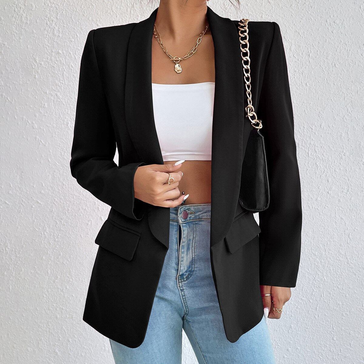 Valenzora Classic Combi Cashmere: Women's Spring Jacket for Office and Leisure
