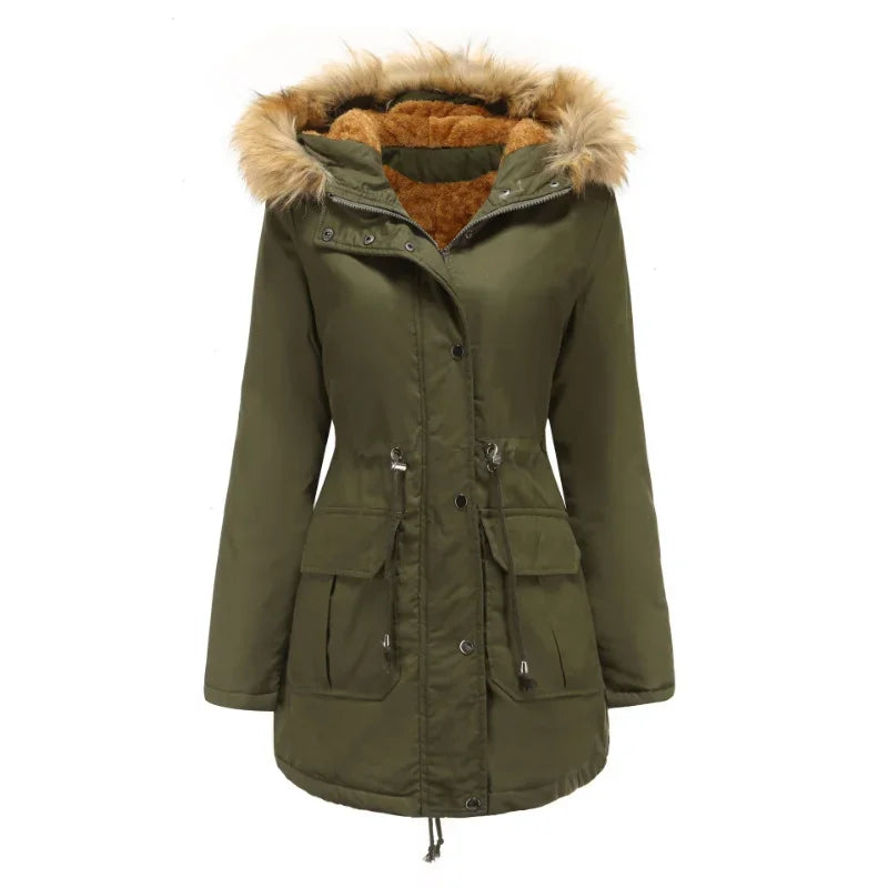 Valenzora - Long parka with fur
