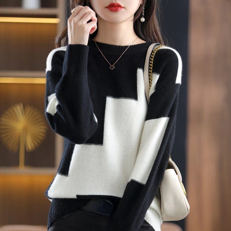 Valenzora - Knitted Casual Sweater - Women's Cozy Knit Sweater