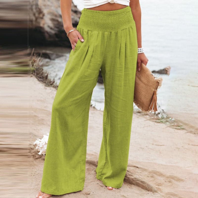 Valenzora | Lässige weite Leinenhose für Damen