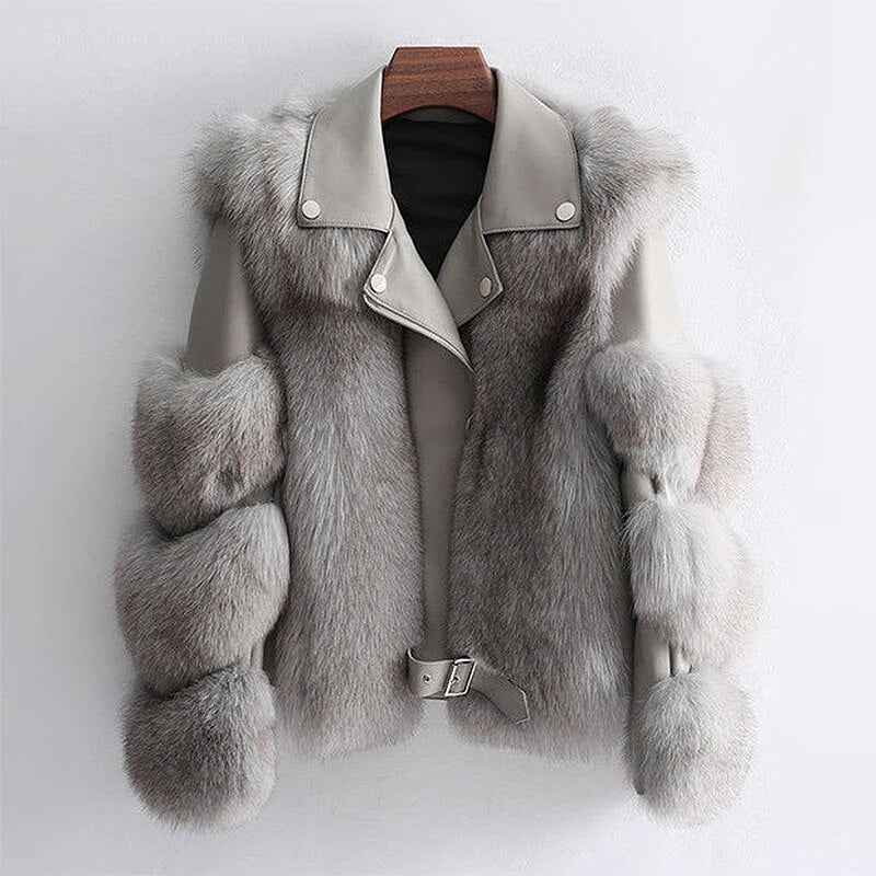 Valenzora™ - Luxury Leather Fur Jacket [Last Day Discount]