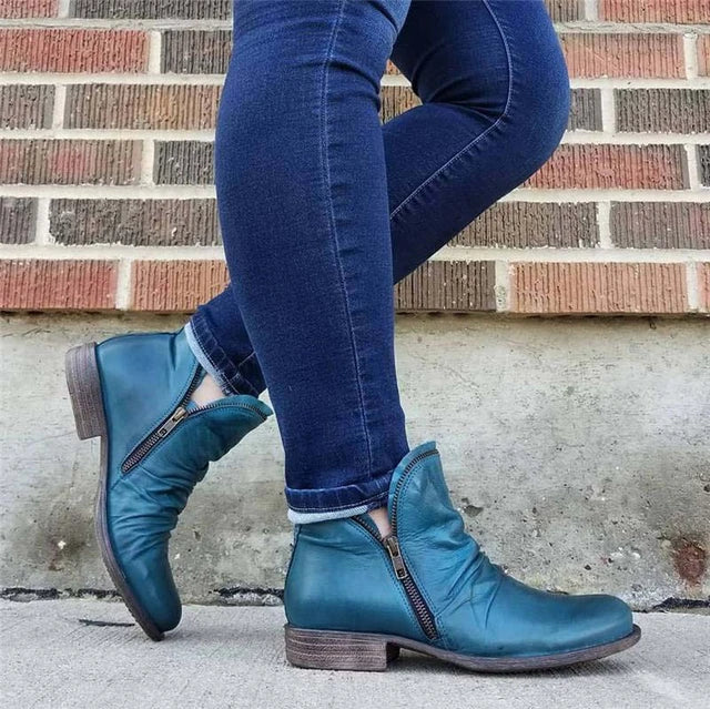 Valenzora - Women's Zipper Ankle Boots