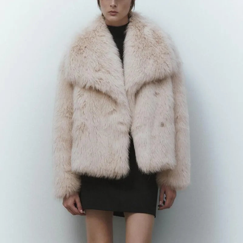 Faux fur coat for women