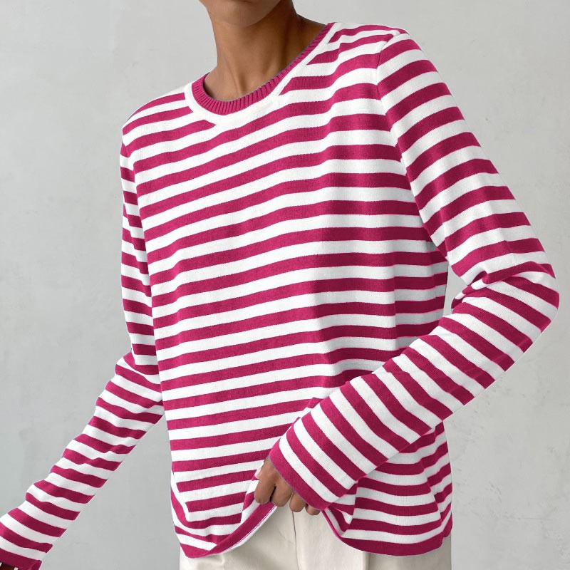 Valenzora | Long-sleeved top with striped pattern