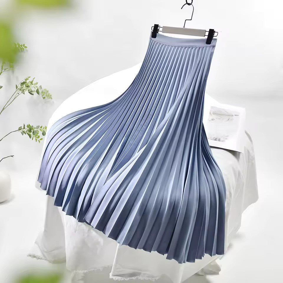 Valenzora | Satin Pleated Skirt High Waist