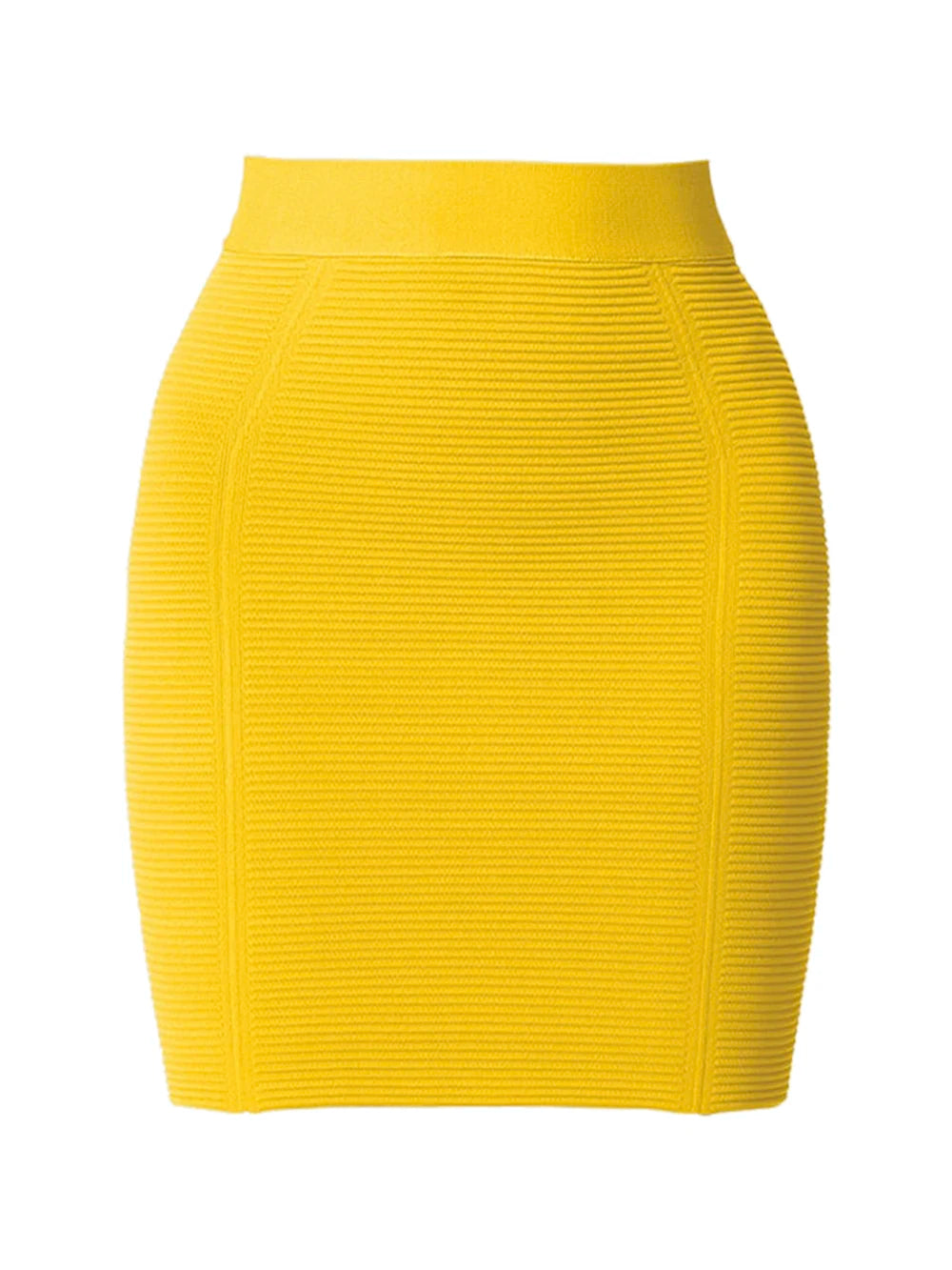 Valenzora | Yellow Women's Sexy Bodycon Mini Skirt Rayon Bandage Fashion Nightclub Party Wear High Quality