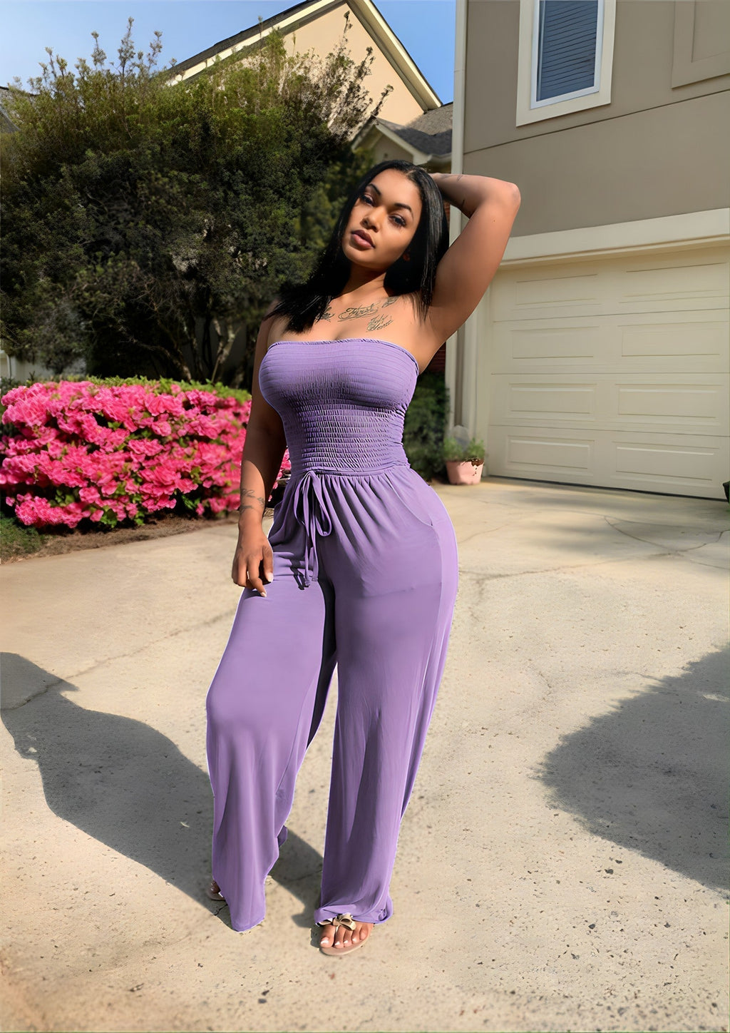 Jumpsuit without shoulders