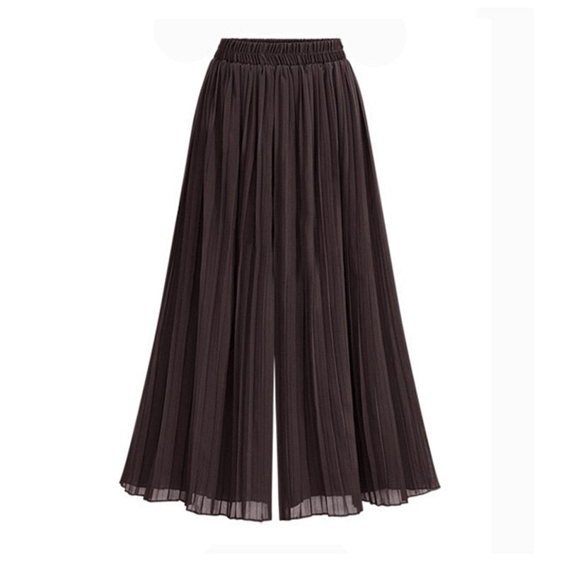 Valenzora | Damen-Hose mit weitem Bein und Netz-Detail