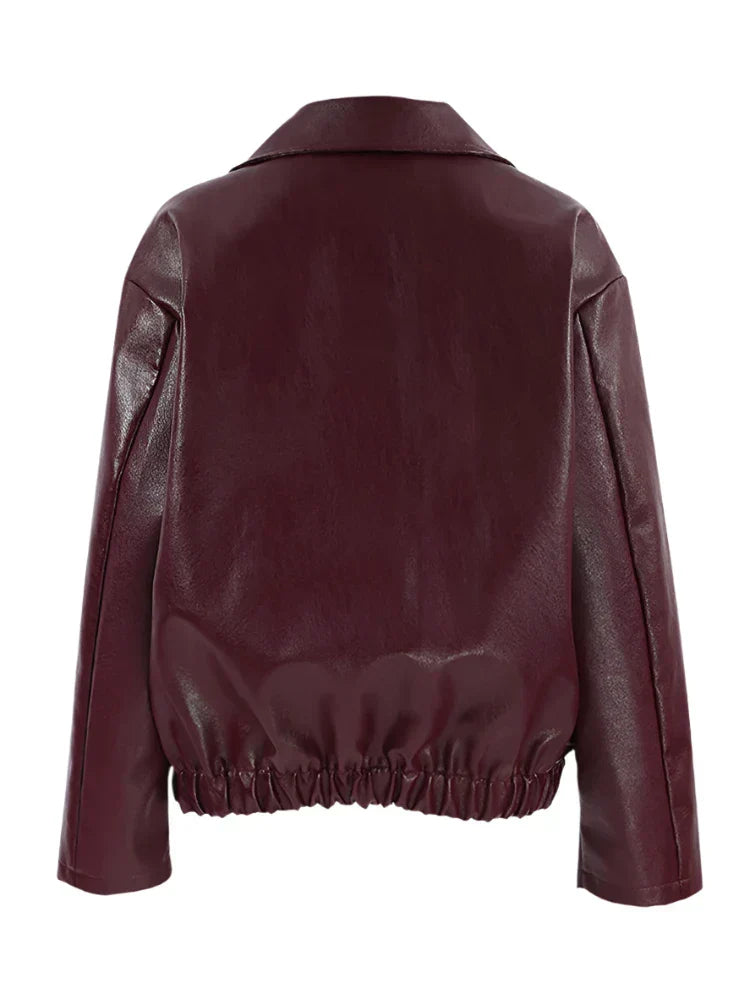 Valenzora | Women's leather jacket - modern and chic