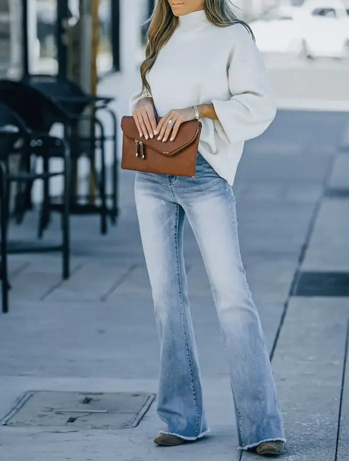Valenzora | Women's Jeans, New High-Waisted Slimming Micro Flared Jeans Women's Trend