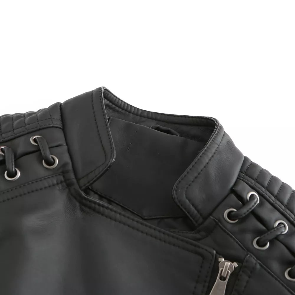 Valenzora - Glatte Lederjacke