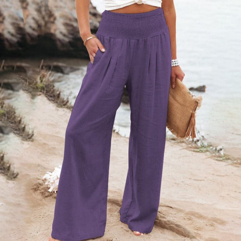 Valenzora | Lässige weite Leinenhose für Damen