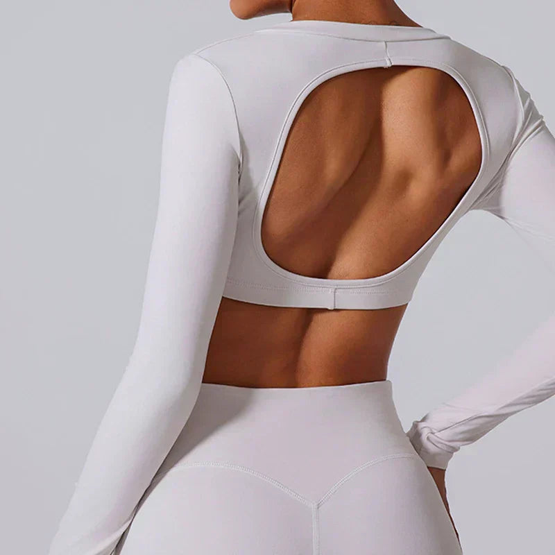 Valenzora | Women's long-sleeved sports top with V-neck