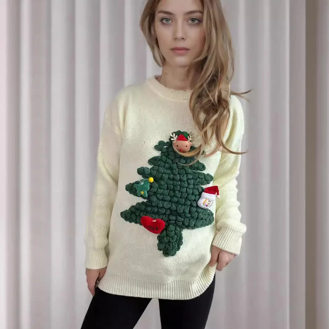 Valenzora - Ugly Christmas sweater - Hyggelig trøje with 3D details and juletema