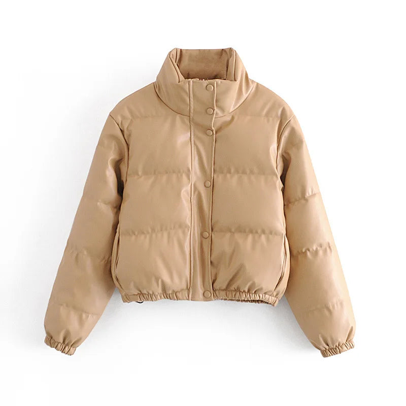 Valenzora | Gepolsterte Lederjacke für Damen