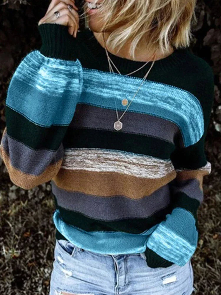 Striped knit sweaters