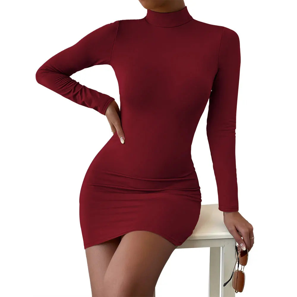 Valenzora | Figure-hugging mini dress with long sleeves