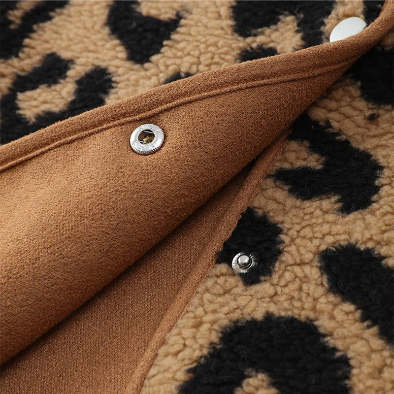 Leopard print winter jacket