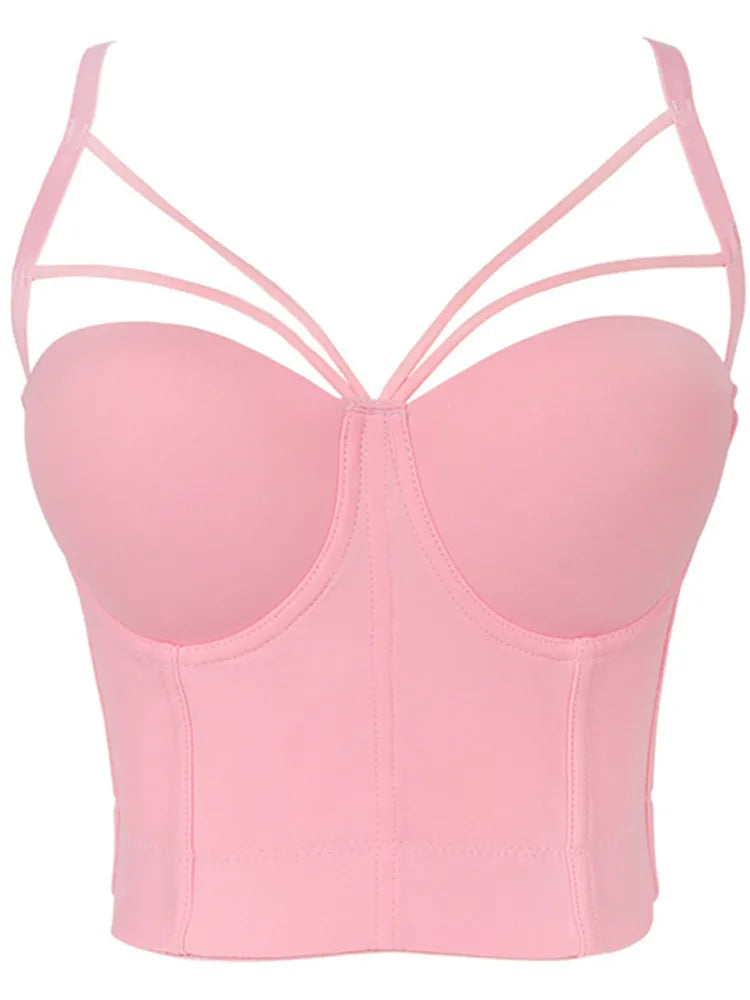 Valenzora | 5 Colors Women's Sexy Designer Summer V-Neck Nude Black White Red Pink Cotton Camisole Tops Women's Camis Crop Tops