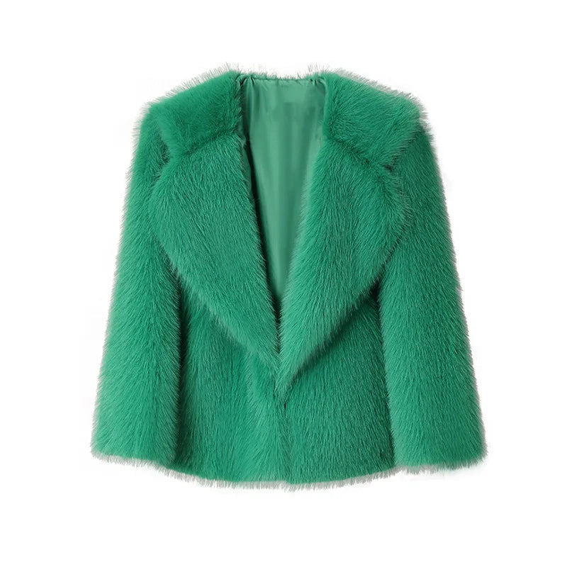 Valenzora - Slim Faux Fur Coat