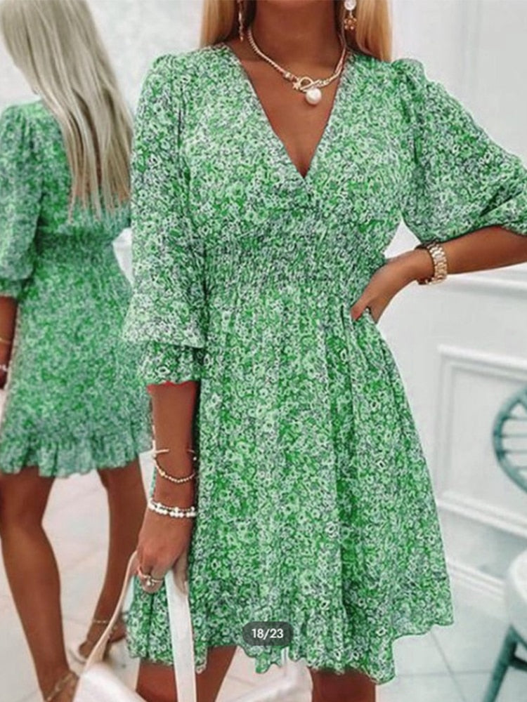 Sunspark™ - Sexy summer dress with V-neck