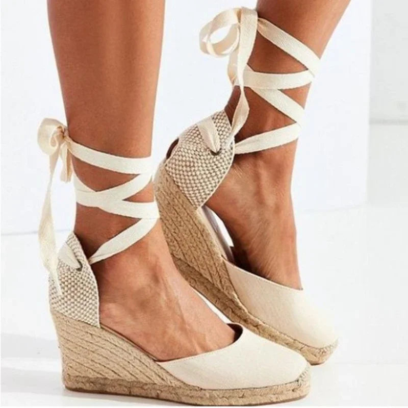 Valenzora | Trendy, Comfortable Boho Wedge Heels for Women with Straps