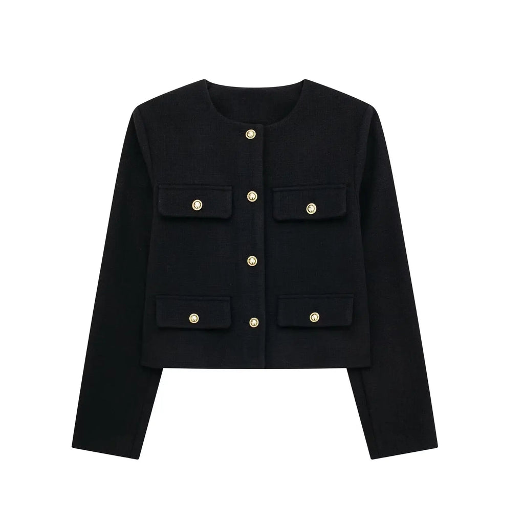 Valenzora - Trendy Buttoned Short Blazer