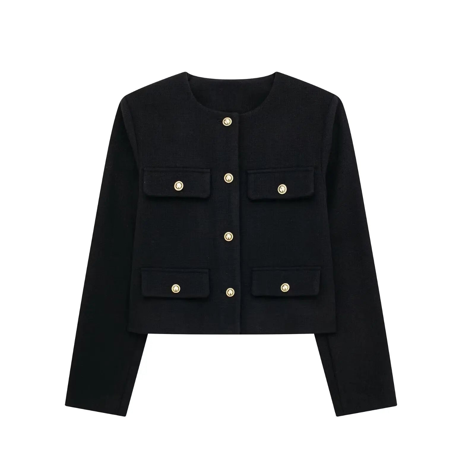 Valenzora - Trendy Buttoned Short Blazer
