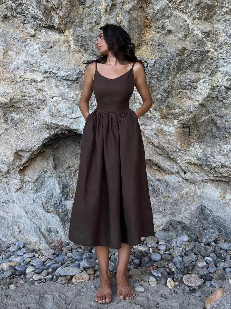 Valenzora | Breathable Linen Summer Dress for Women