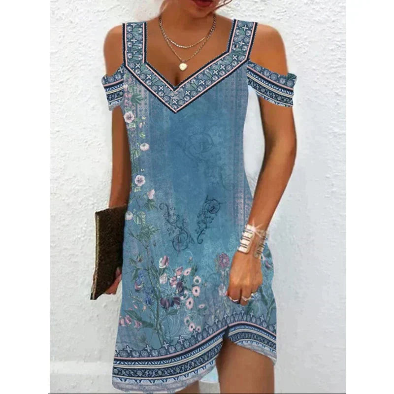 Valenzora | Spring/Summer Vintage Dress with Shoulder Cutout