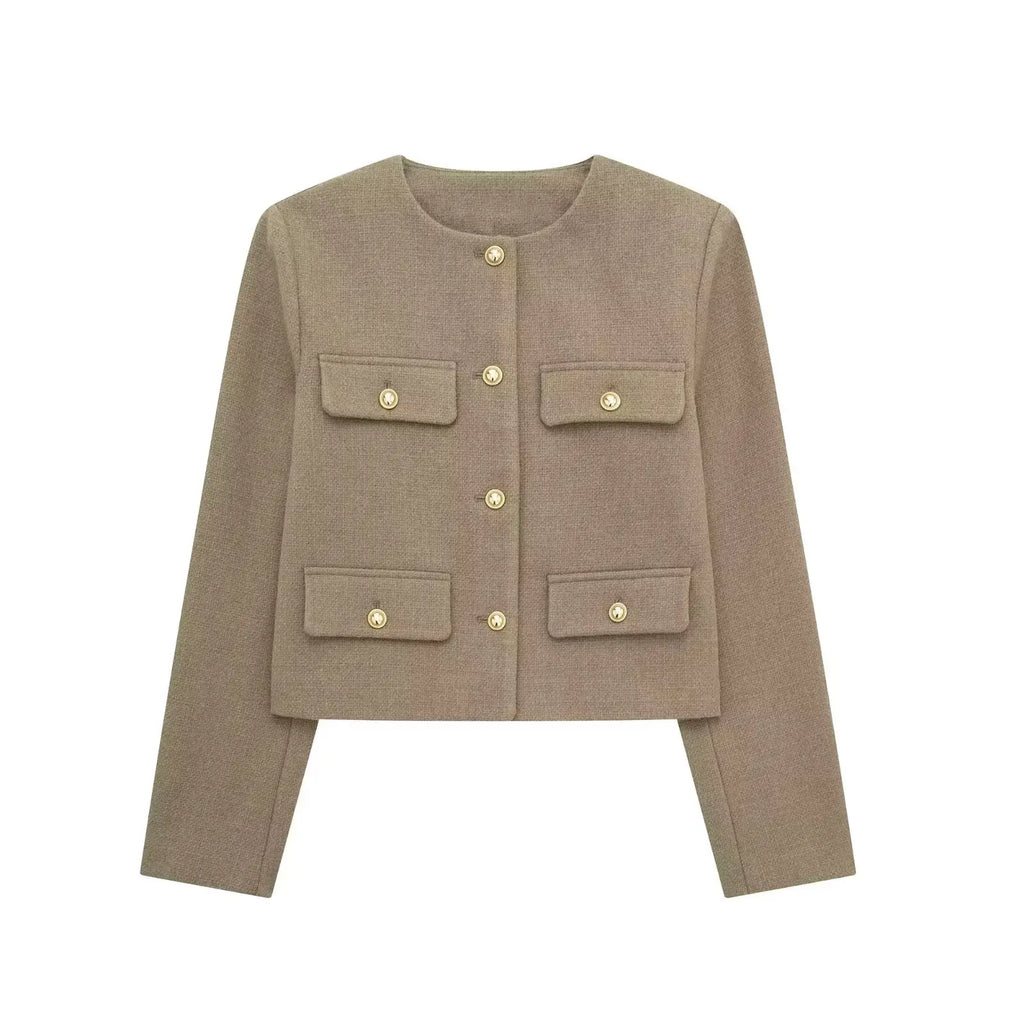 Valenzora - Trendy Buttoned Short Blazer