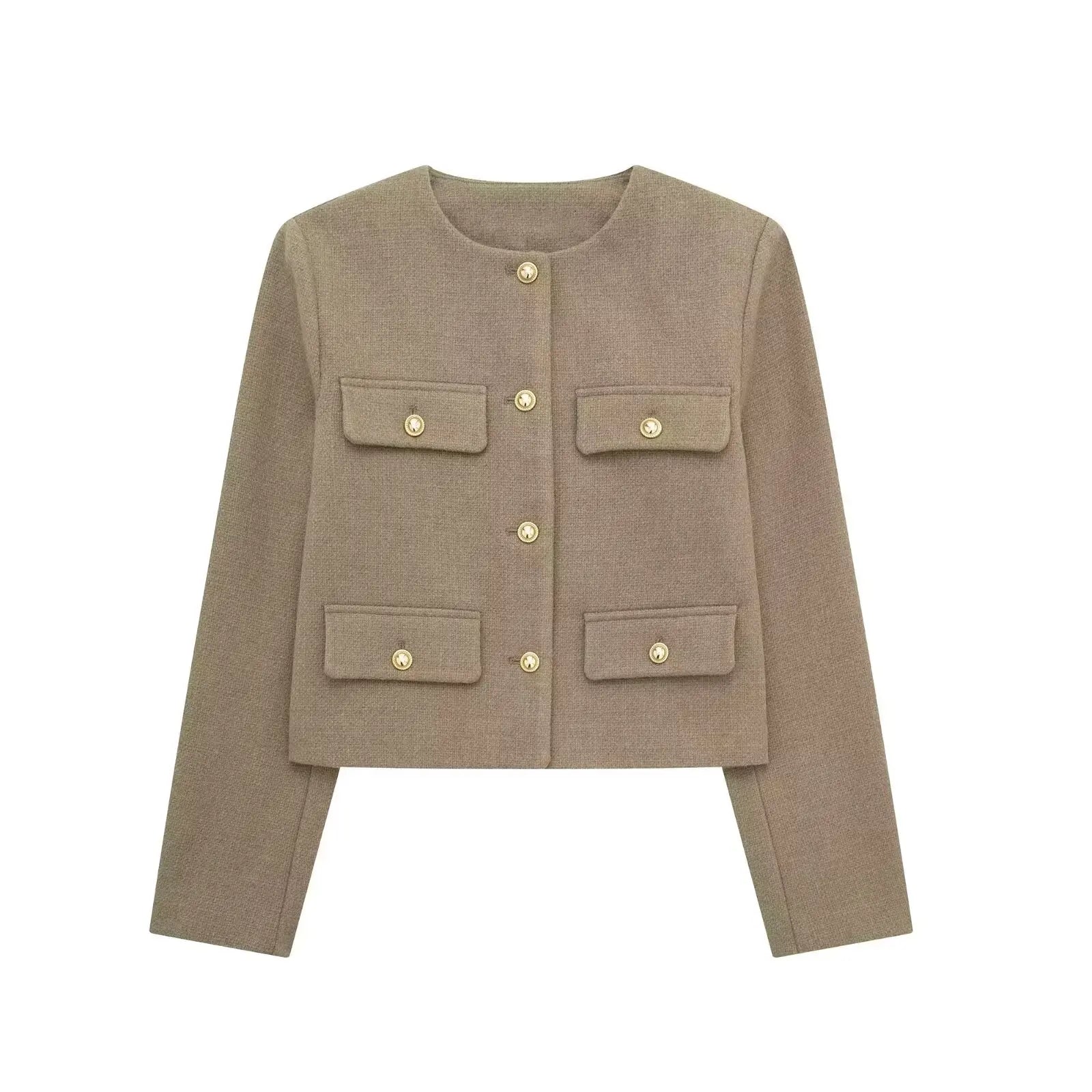 Valenzora - Trendy Buttoned Short Blazer