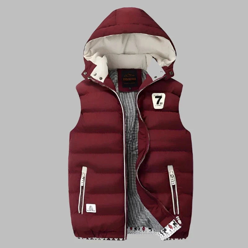 Valenzora | Comfortable padded hooded jacket with zipper and pockets