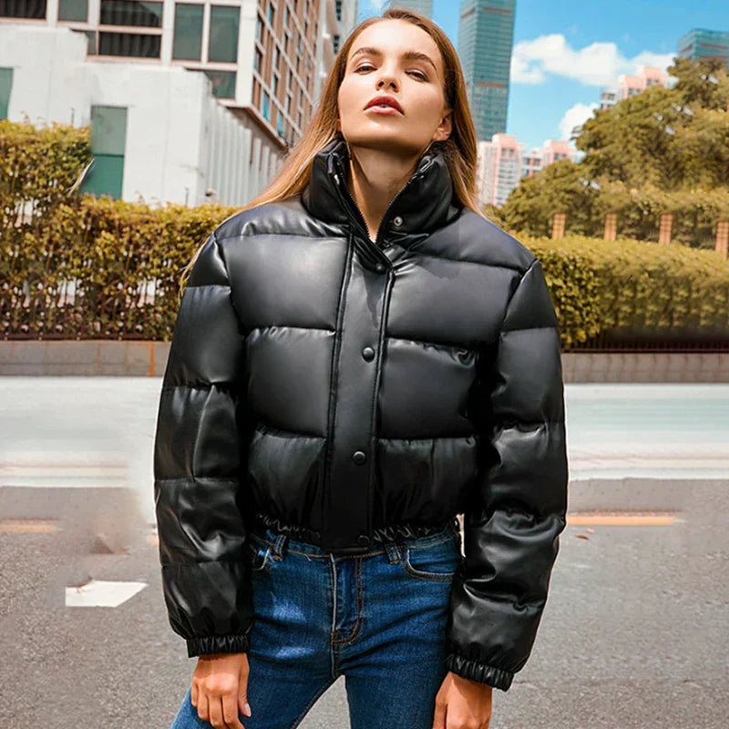Valenzora | Gepolsterte Lederjacke für Damen