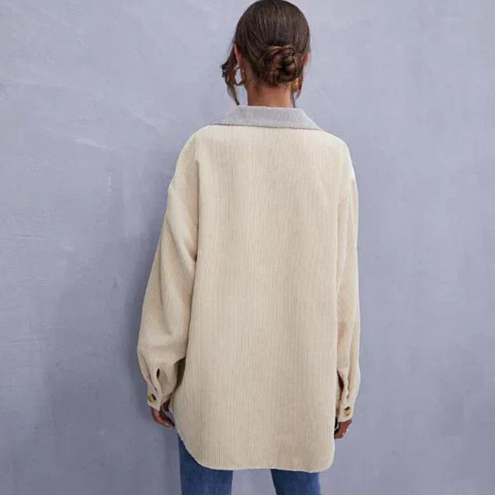 Durchgeknöpfte Cordjacke für Damen
