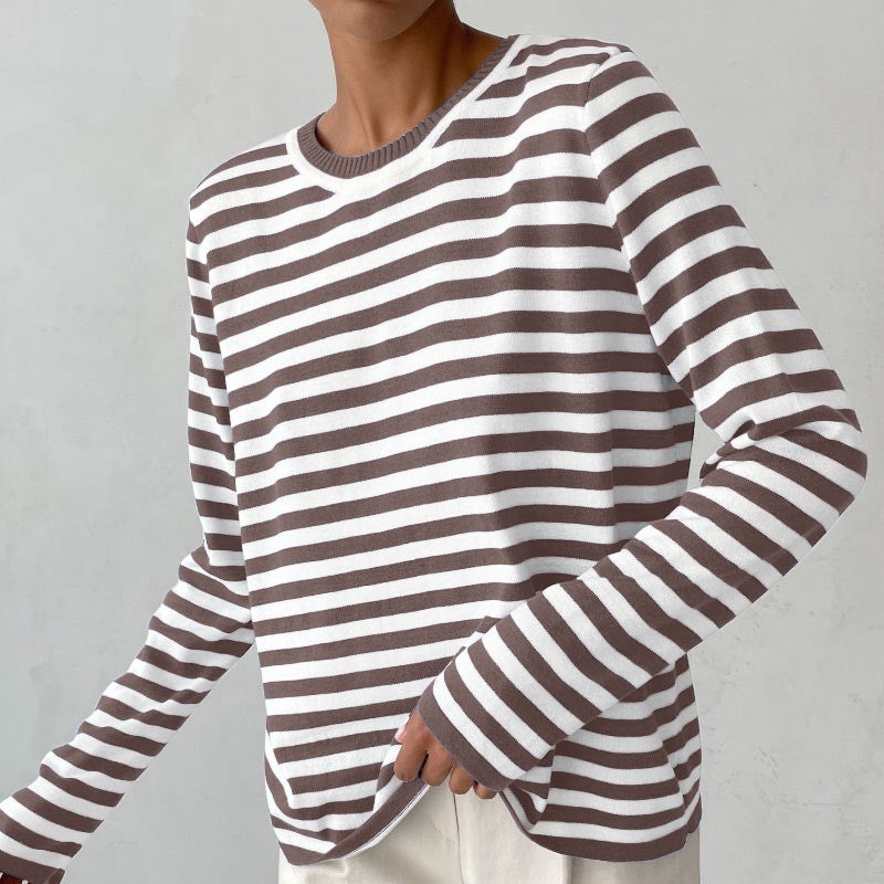 Valenzora | Long-sleeved top with striped pattern