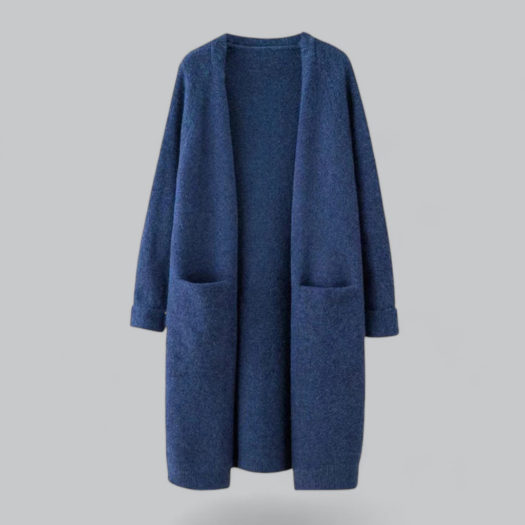 Valenzora | Klassischer langer Kaschmir-Cardigan für Damen